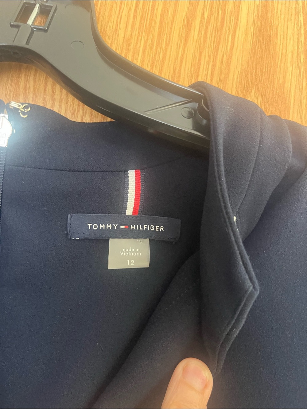 Tommy Hilfiger Resort Wear Navy Nautical Dress with Signature Zipper Sz. 12 - Picture 7 of 7